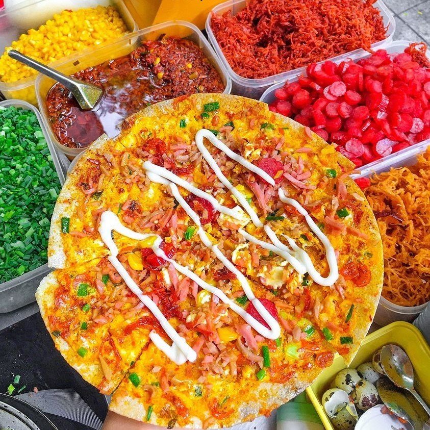Ăn vặt ở Bảo Lộc. Bánh tráng nướng cực hấp dẫn