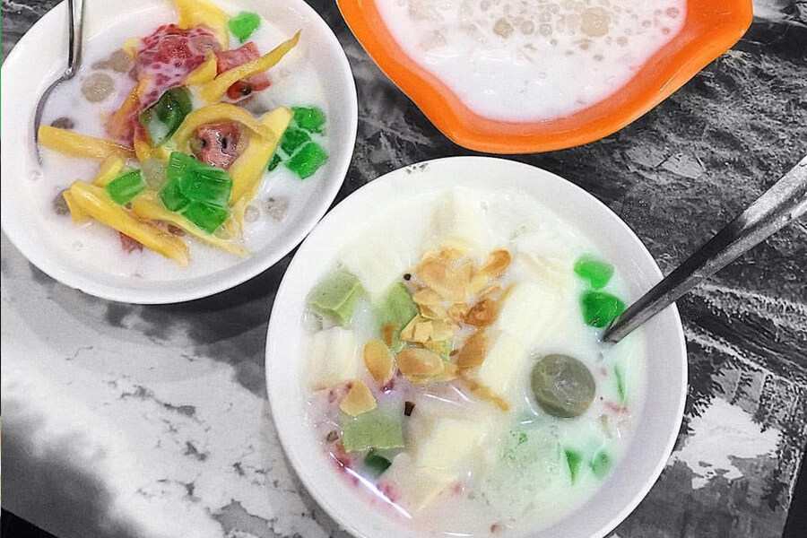 Ăn vặt ở Bảo Lộc. Chè thái sầu riêng thơm nức mũi