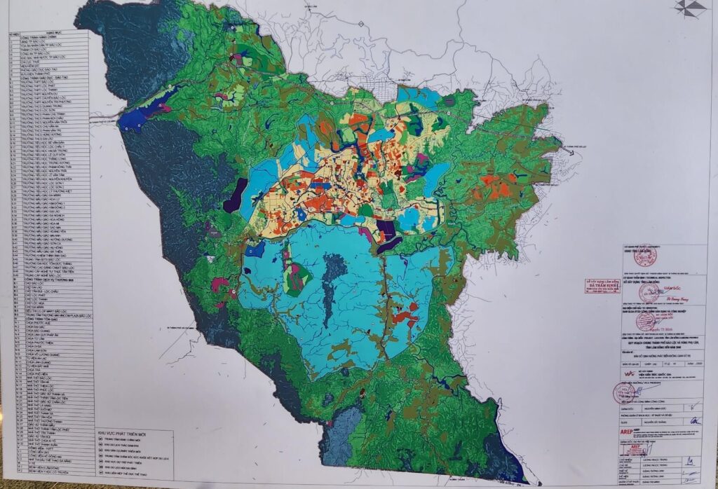 Định giá đất nền Bảo Lộc. Bản đồ quy hoạch thành phố Bảo Lộc và vùng phụ cận