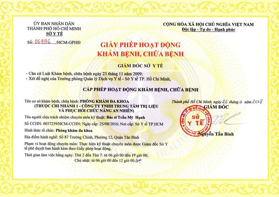Phòng khám y tế Bảo Lộc. Giấy phép hoạt động khám bệnh, chữa bệnh