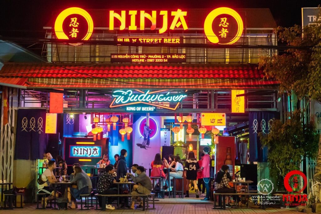 Quán bar Bảo Lộc. NINJA PUB STREETBEER – quẩy cực sung, chill cực đỉnh giữa lòng Bảo Lộc