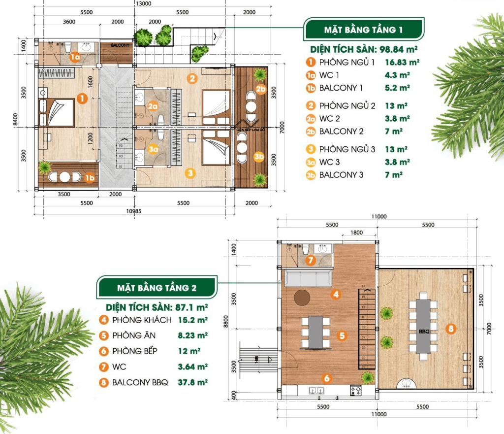 Hình Ảnh Mô Tả Mặt Bằng Thiết Kế Dự Án Tropicana Garden
