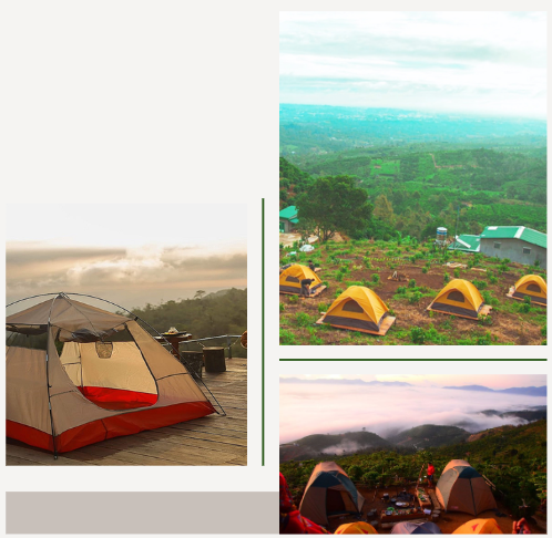 Hình ảnh khu vực cắm trại tại Bảo Lộc view cao