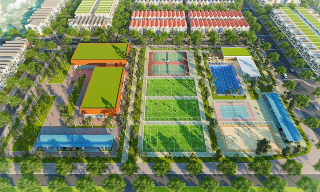 Hình Ảnh Khuôn viên nội khu Bảo Lộc Golden City