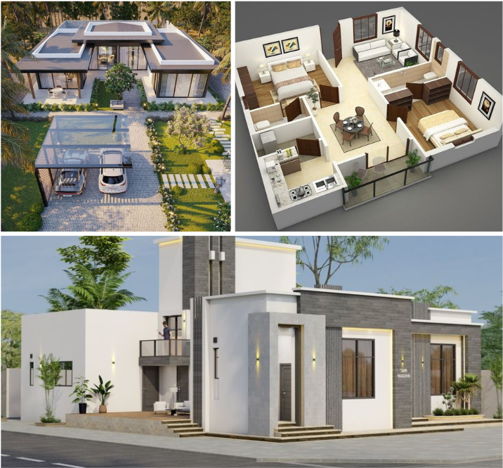 Hình ảnh các mẫu nhà được lựa chọn