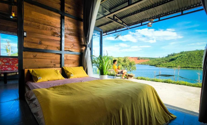 Hình ảnh homestay view trực diện Hồ tại Bảo Lộc